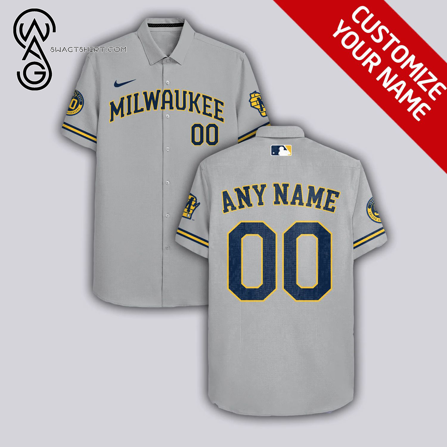 [Top Trending] Milwaukee Brewers Baseball Team Full Printing Personalized Hawaiian Shirt